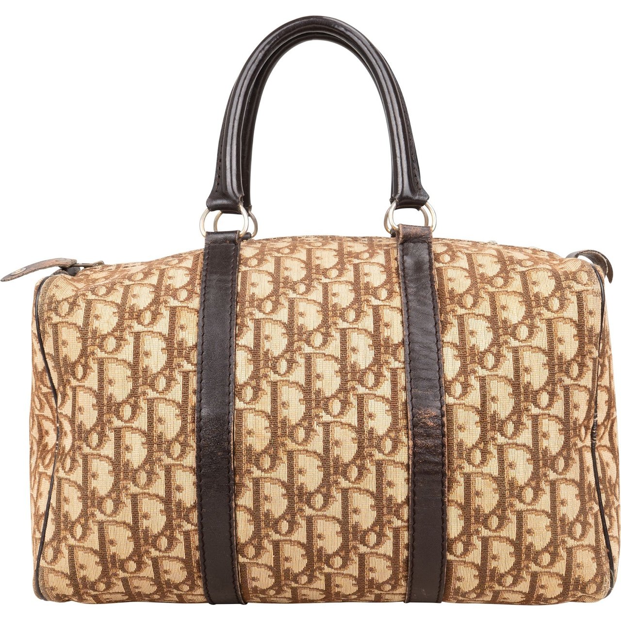 Dior Christian Dior Monogram Trotter Boston 30 Handbag Beige