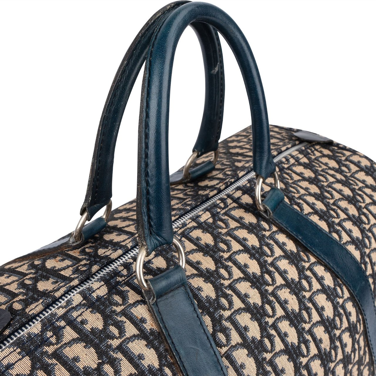 Dior Christian Dior Trotter Monogram Boston 45 Travel Bag Blauw