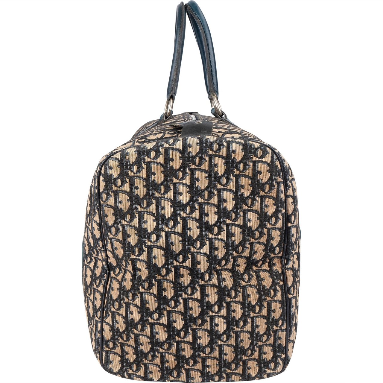 Dior Christian Dior Trotter Monogram Boston 45 Travel Bag Blauw