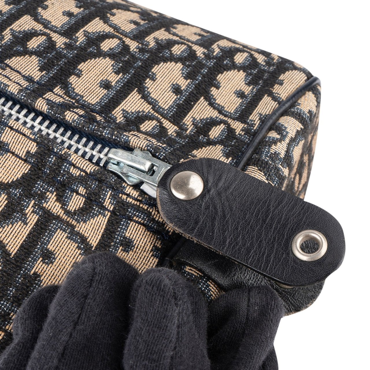 Dior Christian Dior Trotter Monogram Boston 45 Travel Bag Blauw