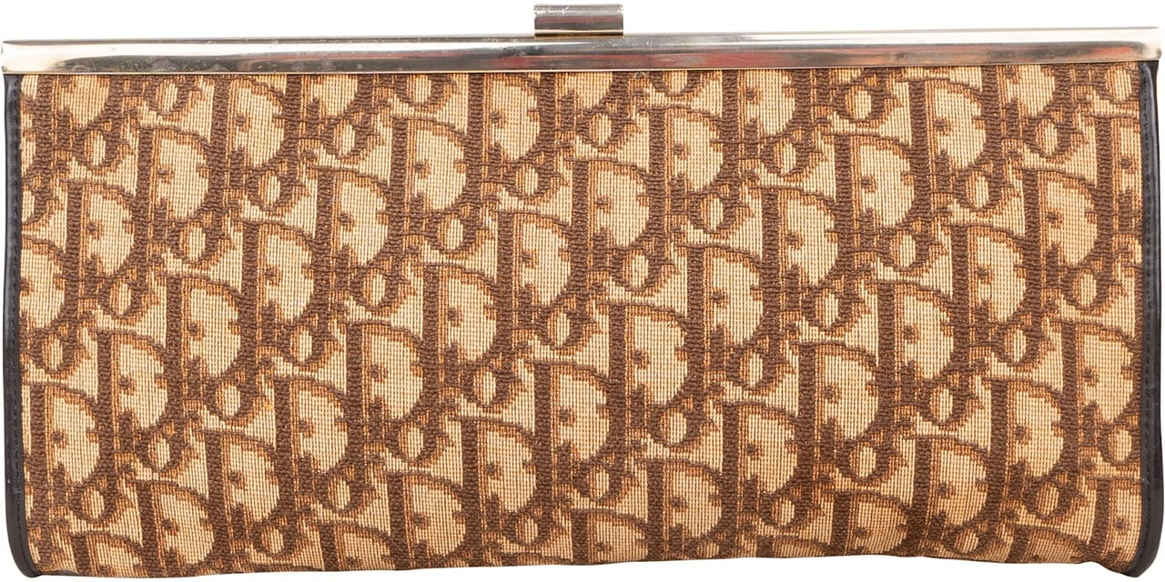 Dior Christian Dior Trotter Monogram Vintage Clutch Bruin
