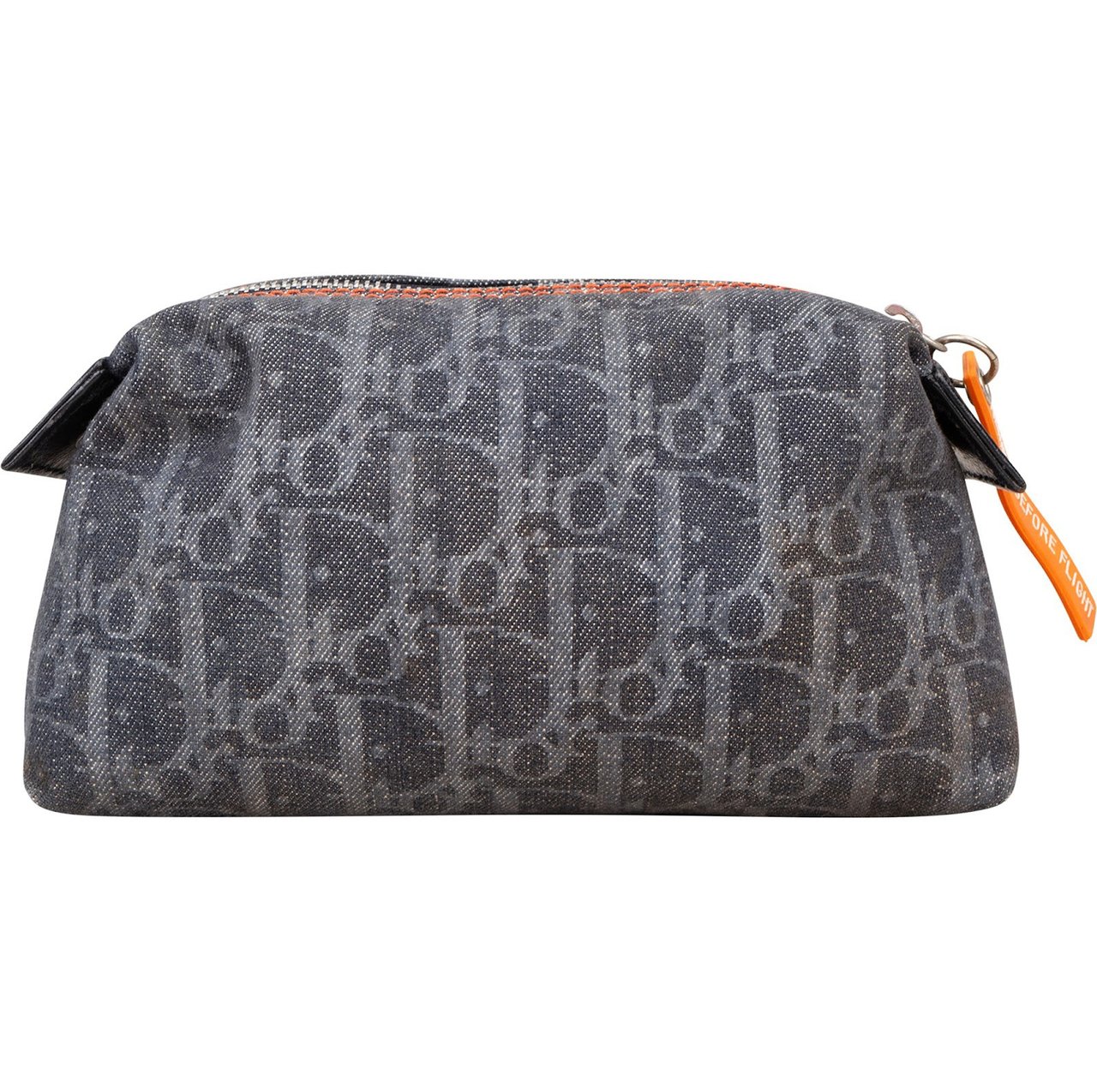 Dior Christian Dior Denim Trotter Monogram Pouch Blauw