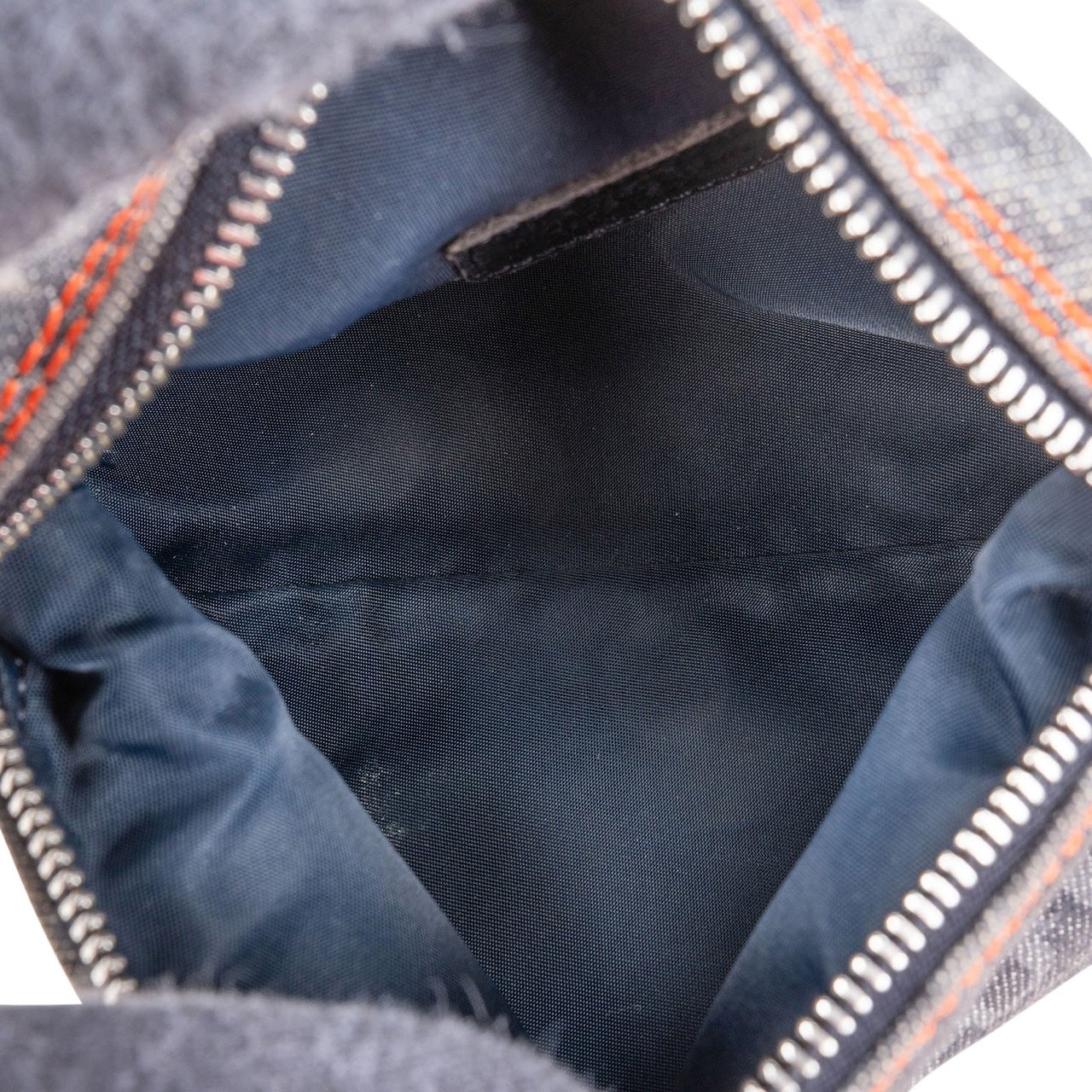 Dior Christian Dior Denim Trotter Monogram Pouch Blauw