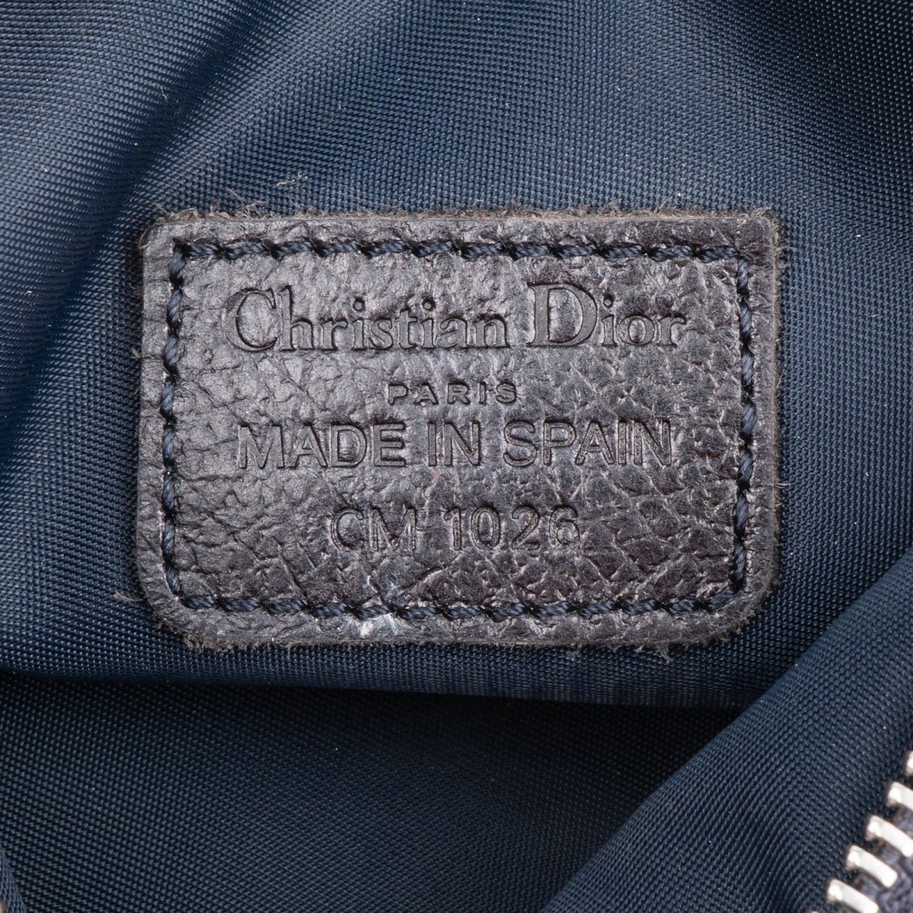 Dior Christian Dior Denim Trotter Monogram Pouch Blauw