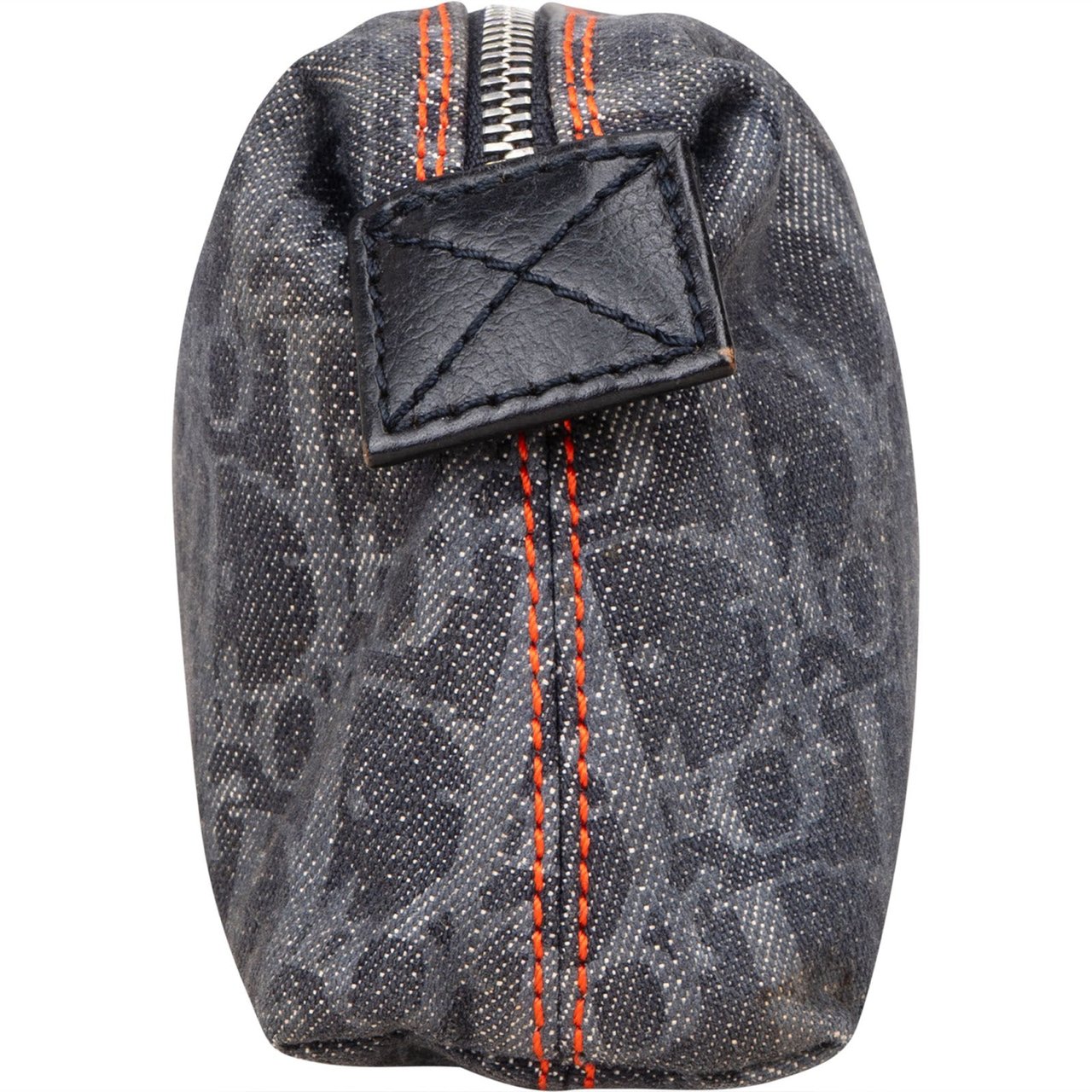 Dior Christian Dior Denim Trotter Monogram Pouch Blauw