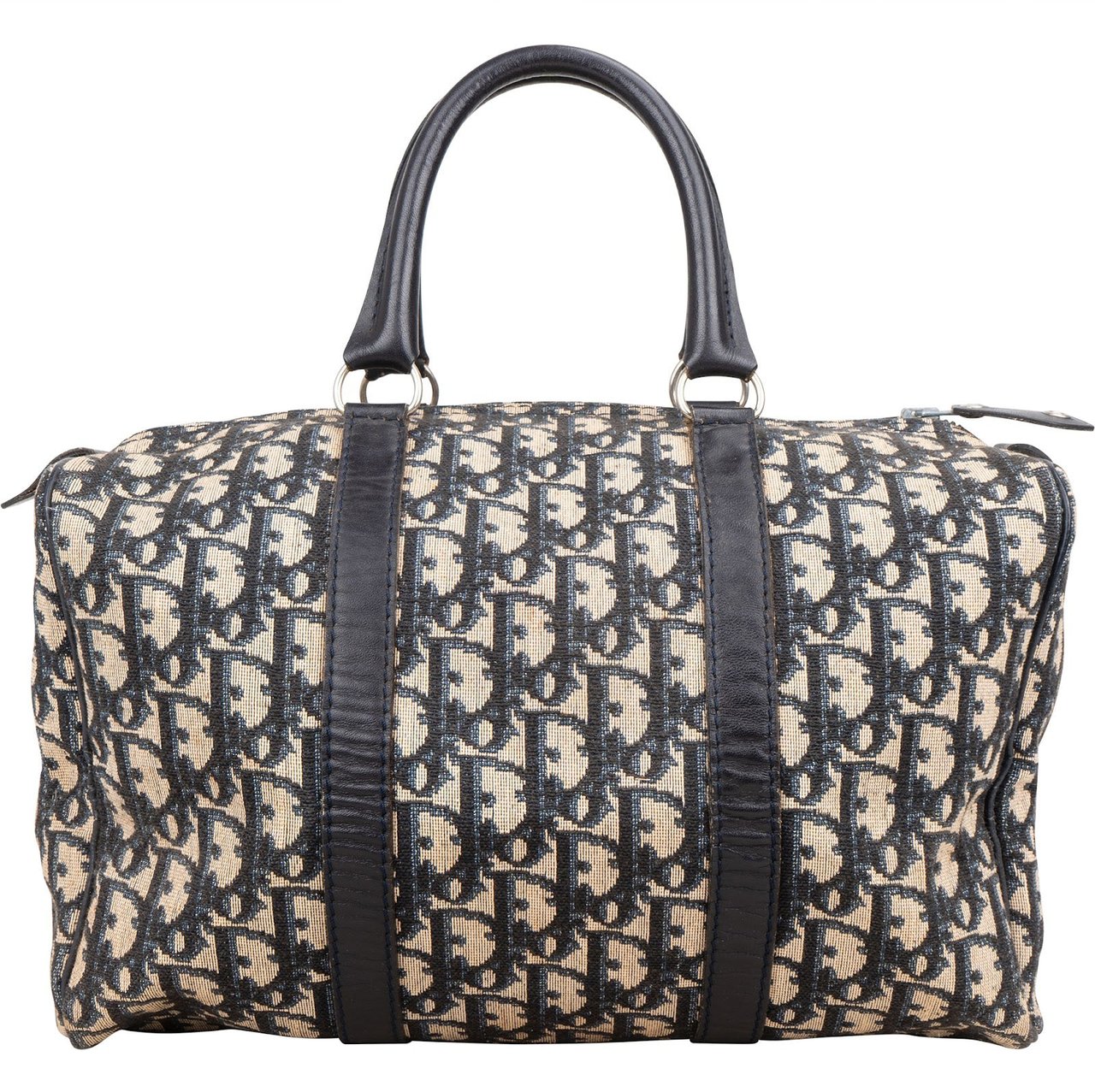 Dior Christian Dior Trotter Monogram Boston 30 Handbag Blauw