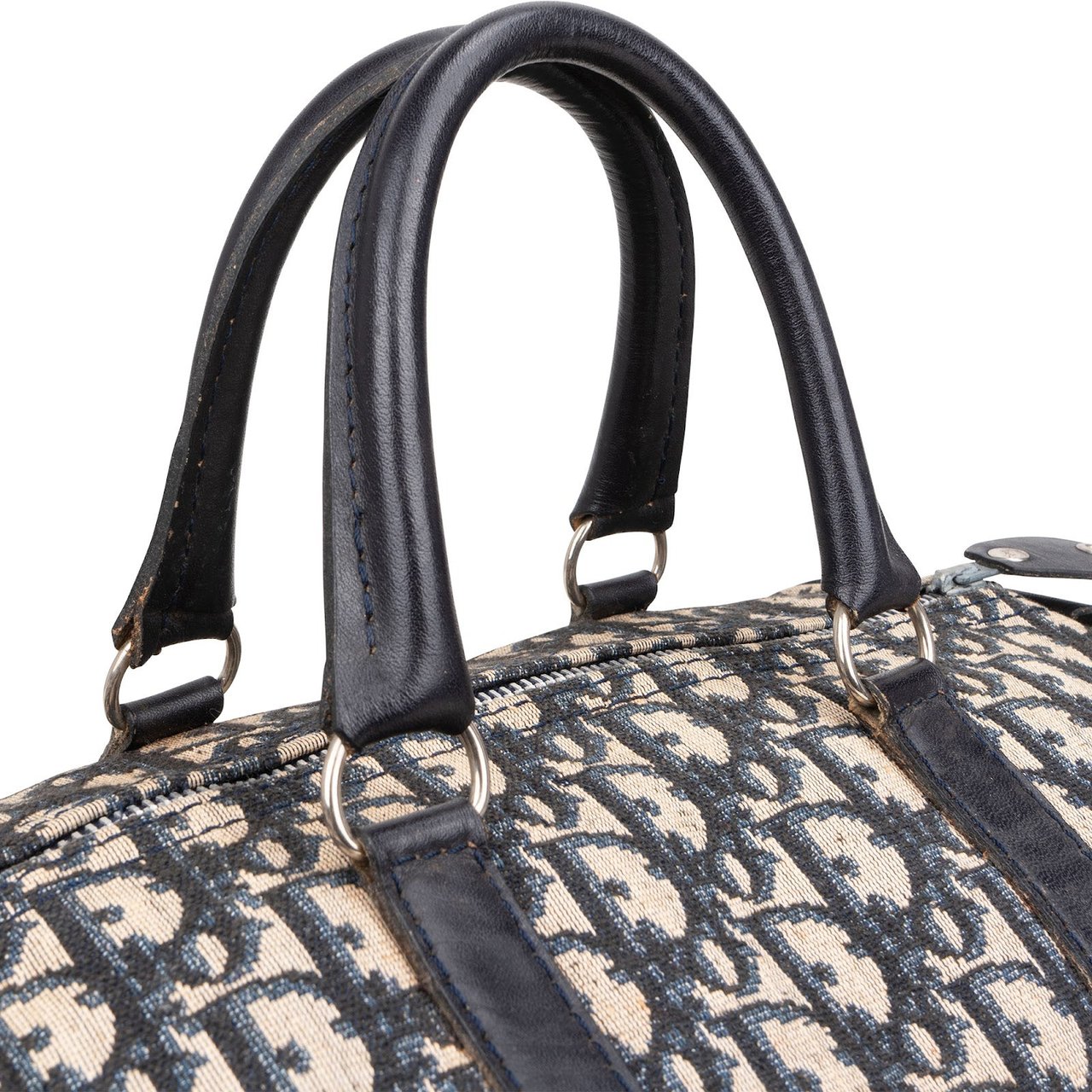 Dior Christian Dior Trotter Monogram Boston 30 Handbag Blauw