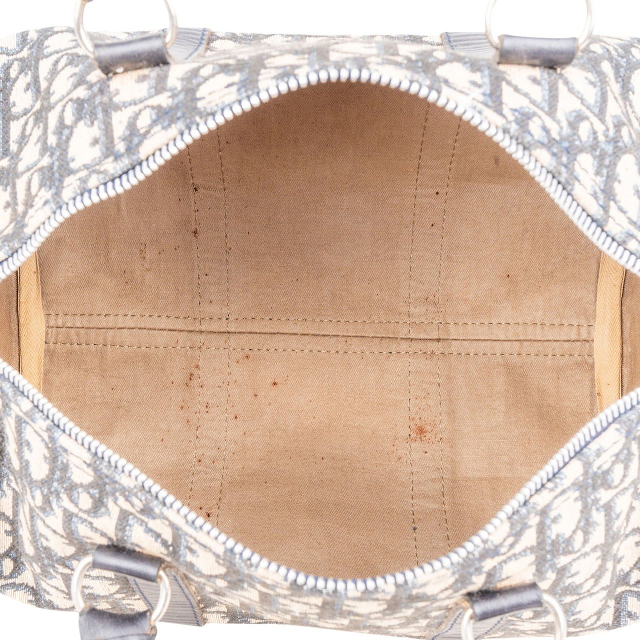 Dior Christian Dior Trotter Monogram Boston 30 Handbag Blauw