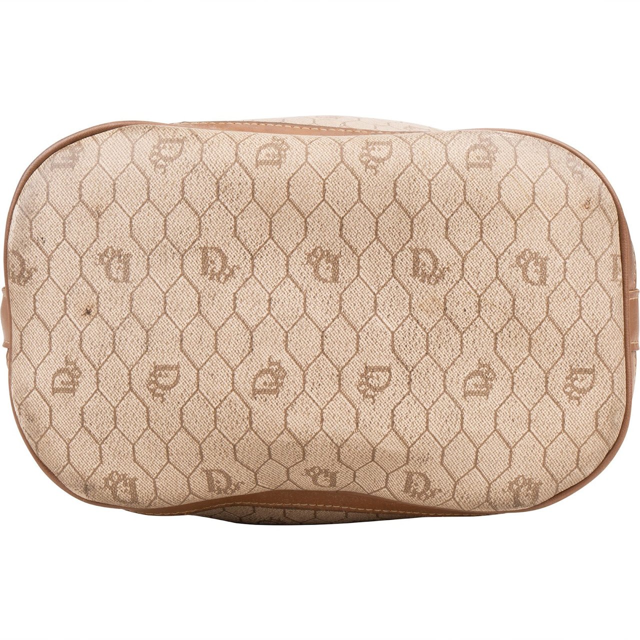 Dior Christian Dior Honeycomb Monogram Bucket Crossbody Bag Beige