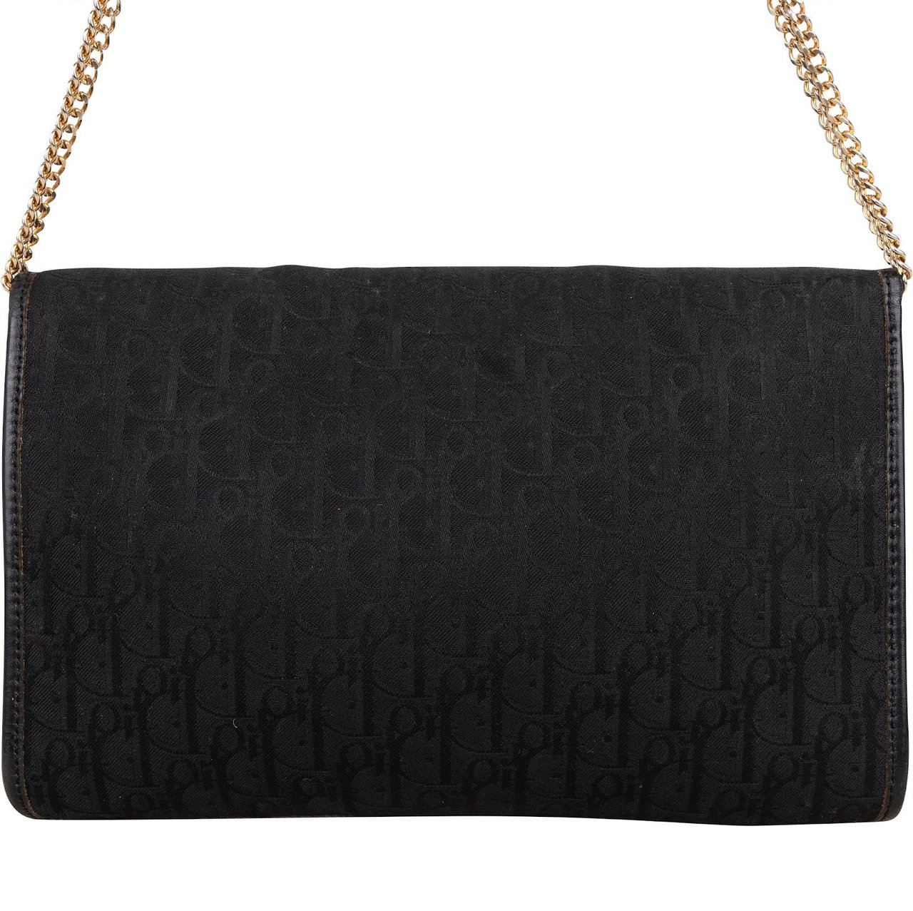 Dior Christian Dior Oblique Monogram Single Flap Crossbody Bag Zwart