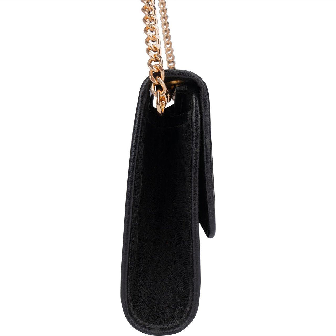 Dior Christian Dior Oblique Monogram Single Flap Shoulder Bag Zwart