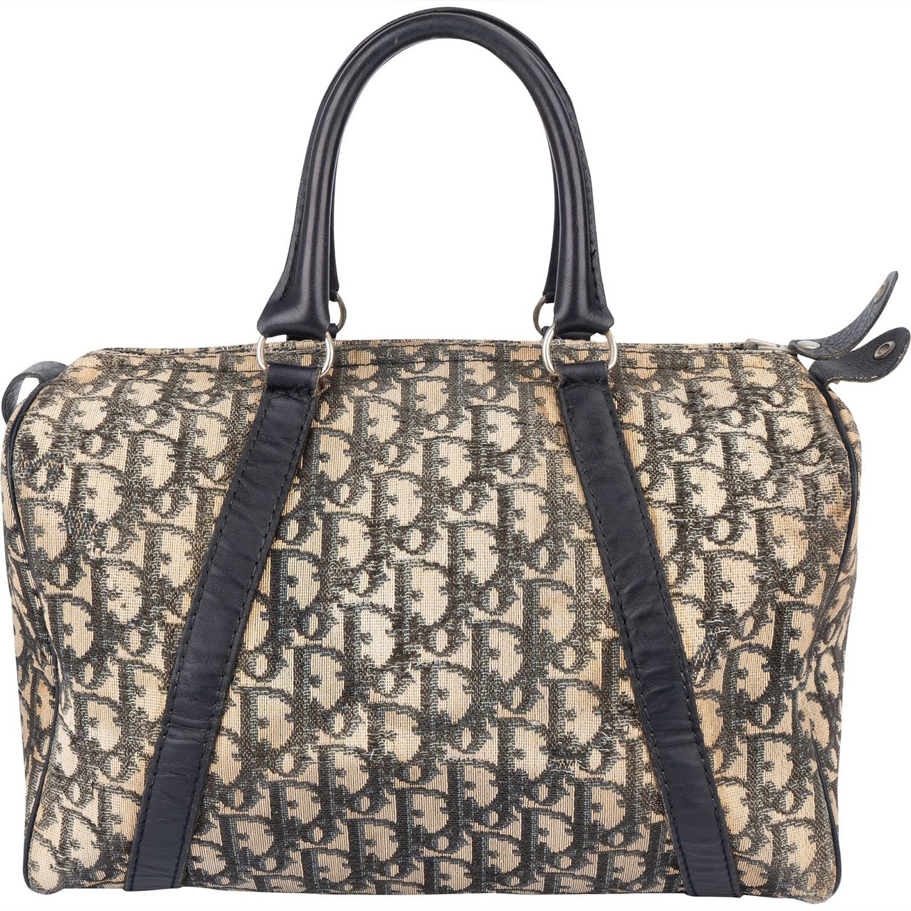 Dior Christian Dior Trotter Monogram Boston 30 Handbag Beige