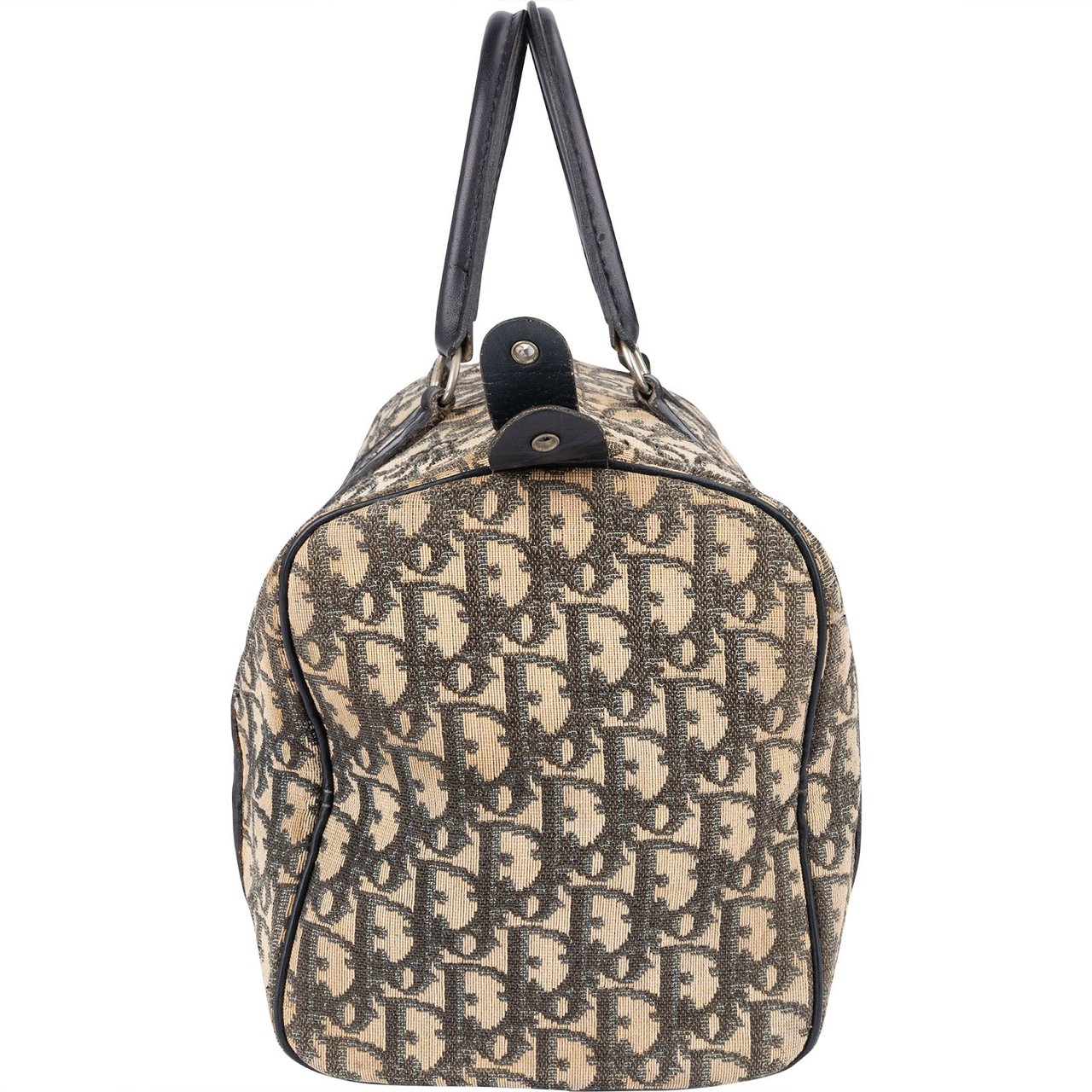 Dior Christian Dior Trotter Monogram Boston 30 Handbag Beige