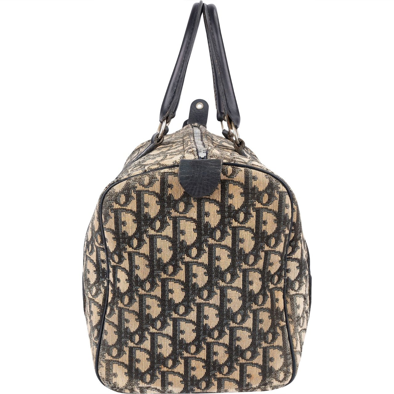 Dior Christian Dior Trotter Monogram Boston 30 Handbag Beige