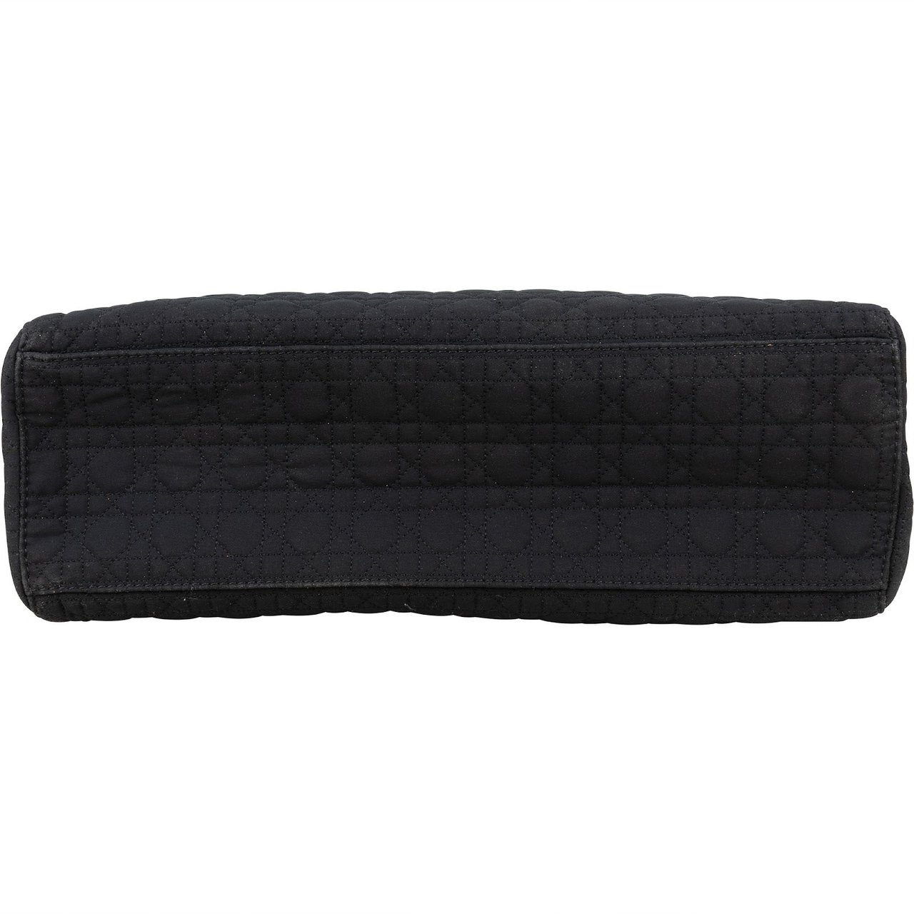 Dior Christian Dior Quilted Nylon Lady Dior Handbag Zwart