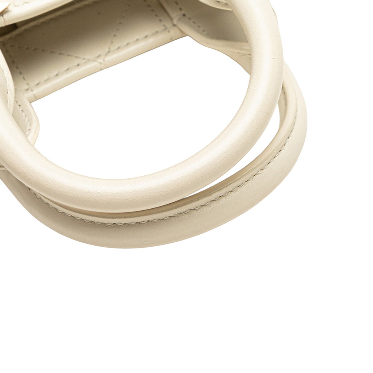 Dior Mini Calfskin Macrocannage Book Tote Wit