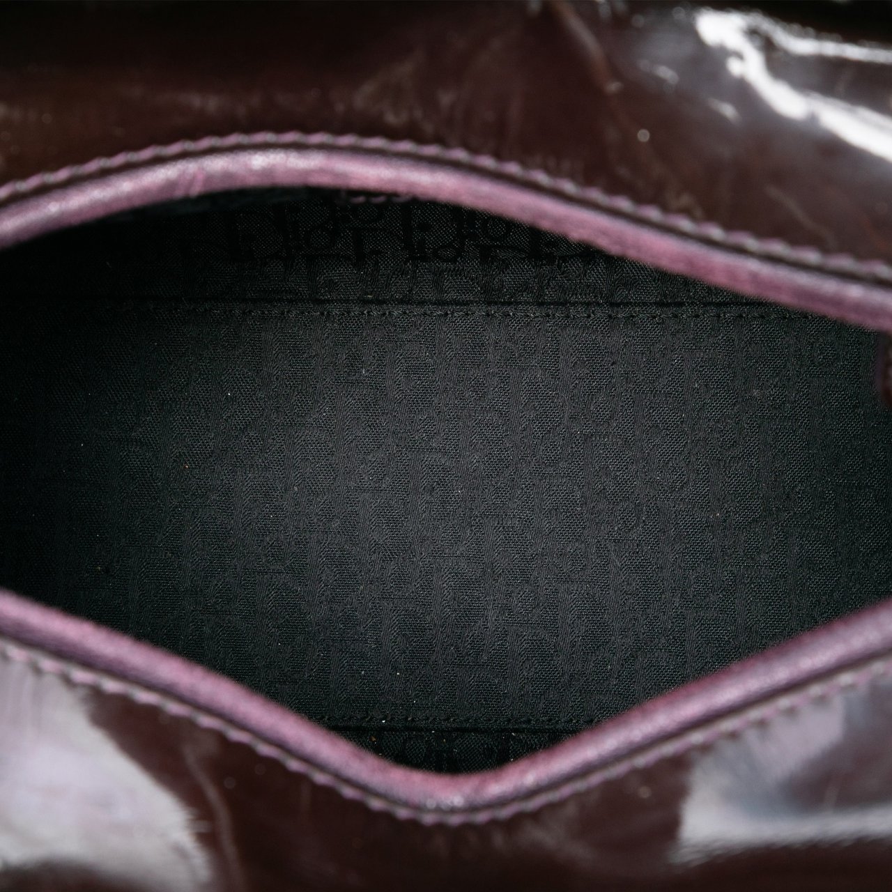 Dior Medium Patent Cannage Lady Dior Paars