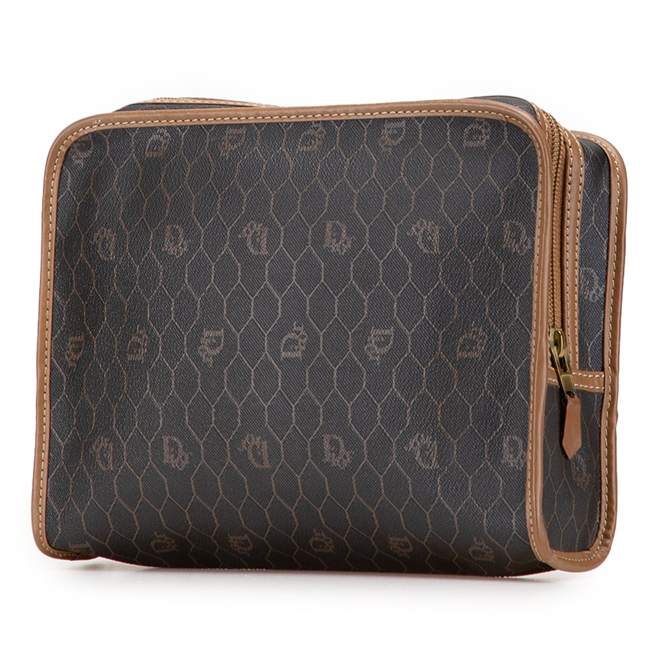 Dior Honeycomb Coated Canvas Clutch Zwart