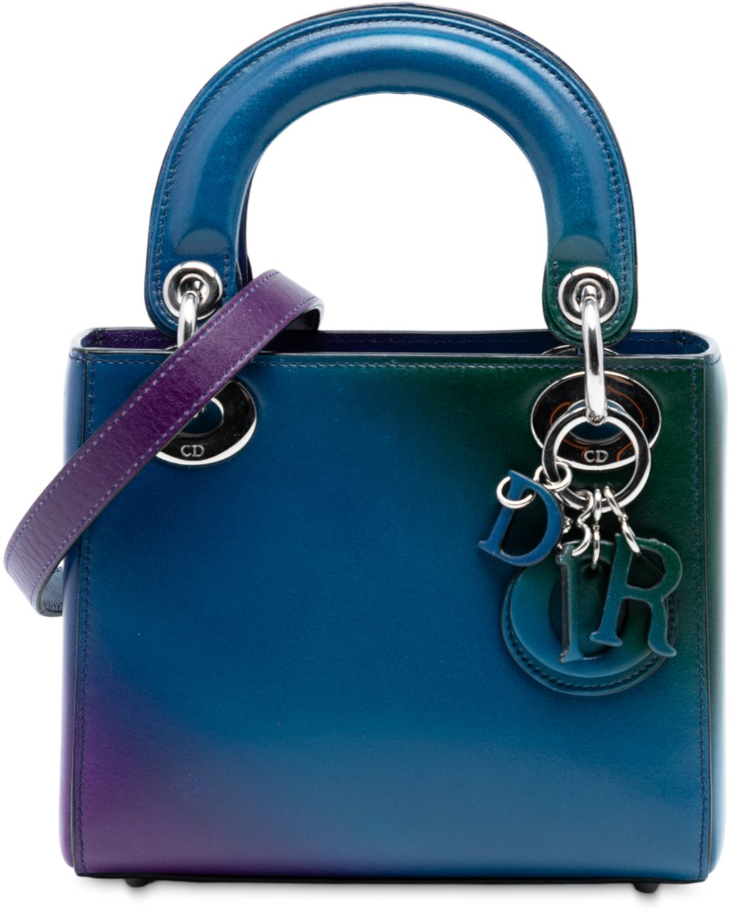 Dior Mini Ombre Calfskin Lady Dior Blauw
