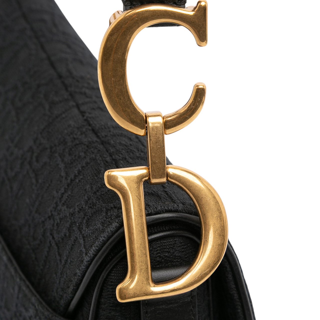 Dior Oblique Canvas Saddle Bag Zwart