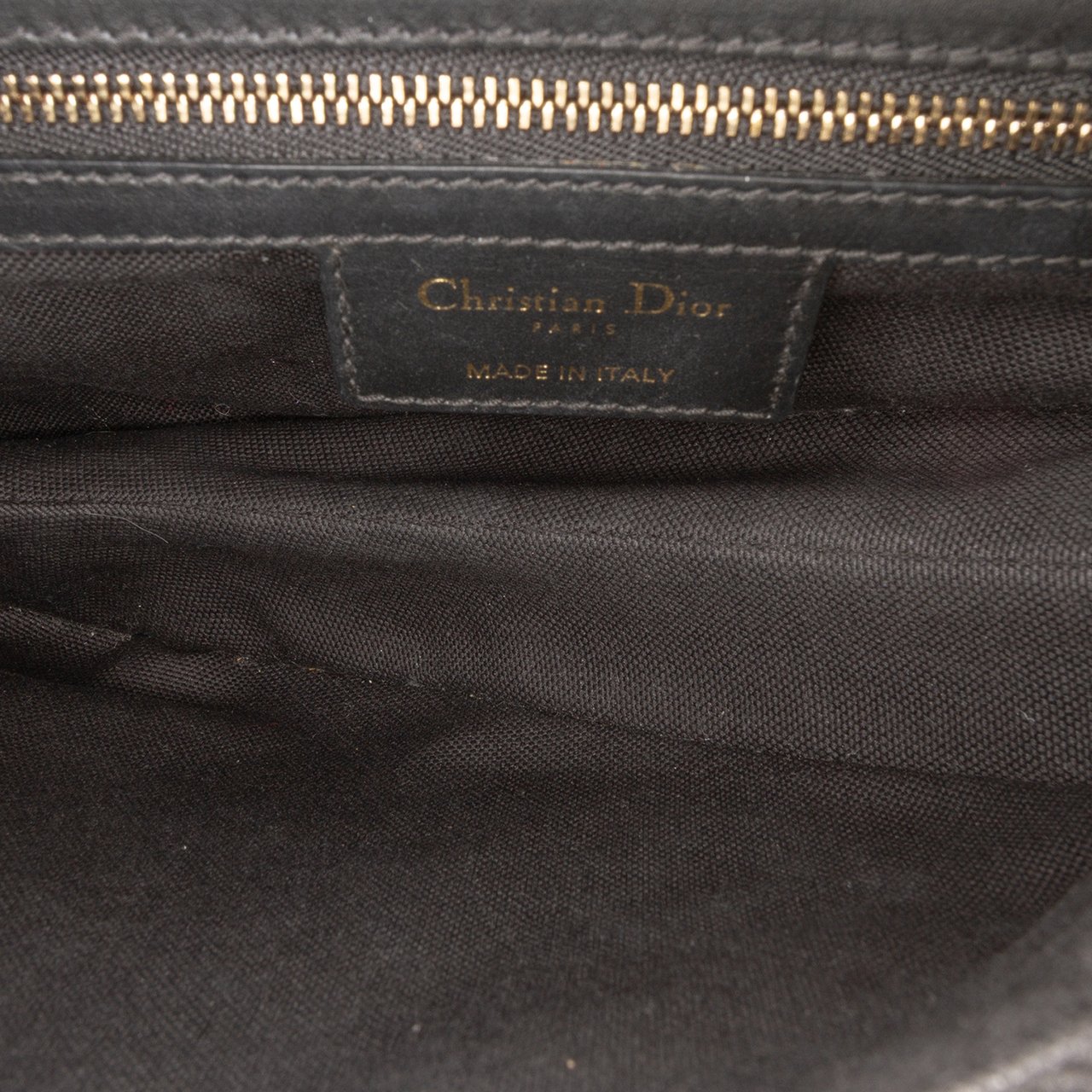Dior Oblique Canvas Saddle Bag Zwart