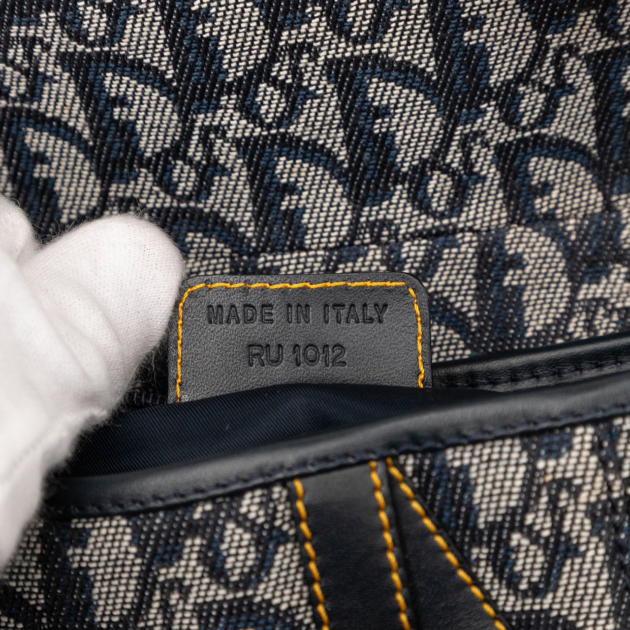 Dior Diorissimo Canvas Saddle Bag Blauw