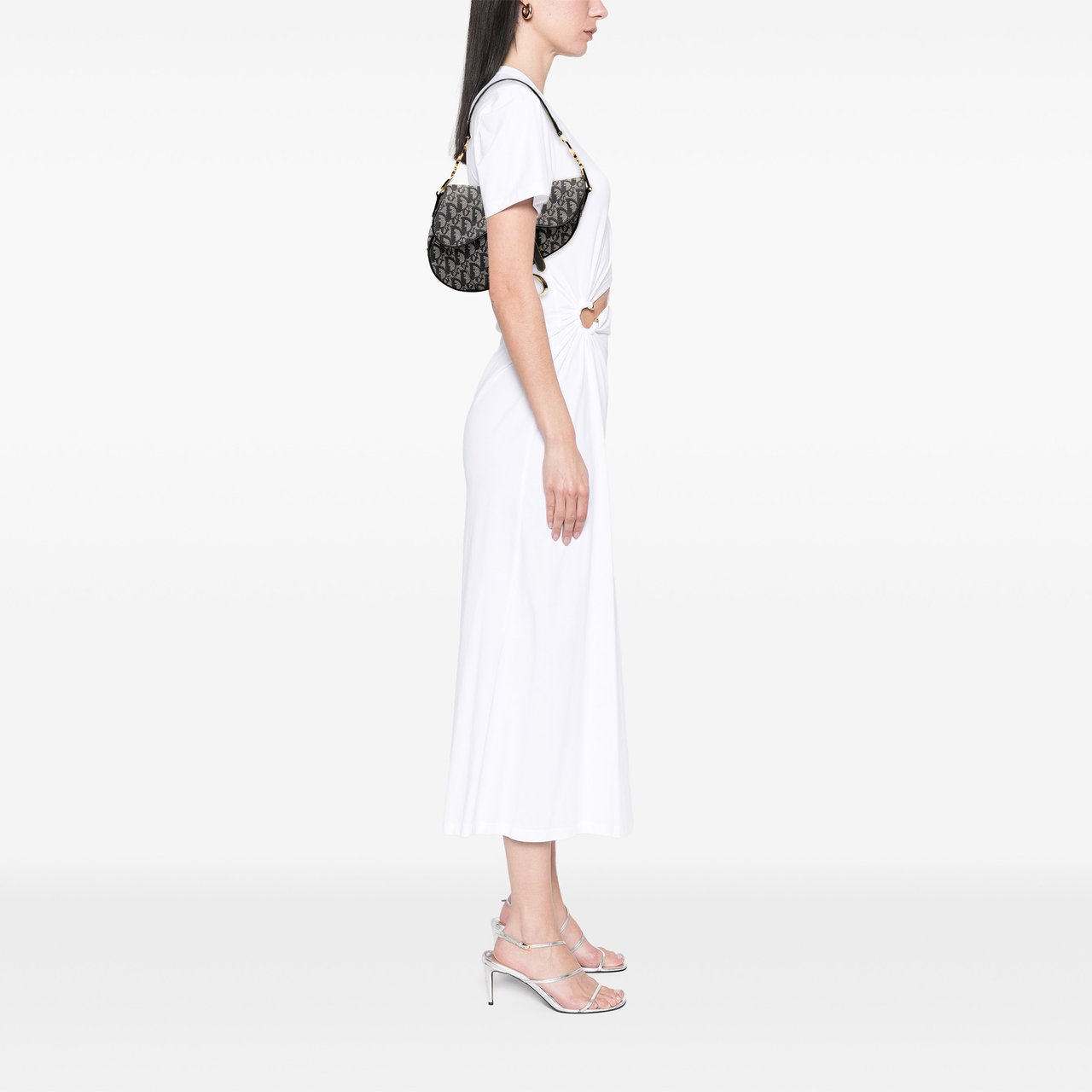 Dior Diorissimo Canvas Saddle Bag Blauw