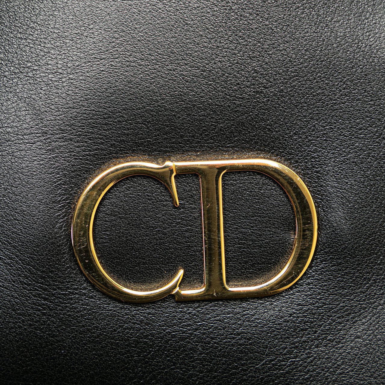Dior Leather CD Logo Shoulder Bag Zwart