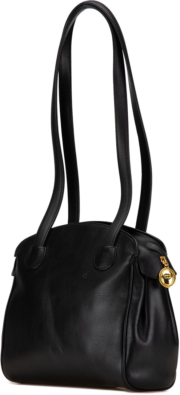 Dior Leather CD Logo Shoulder Bag Zwart