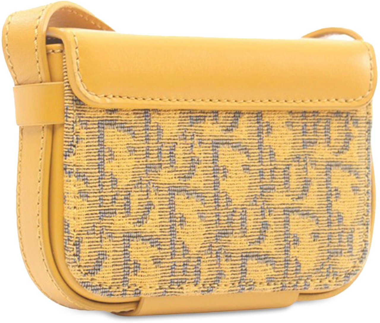 Dior Nano Oblique Lock Pouch Crossbody Geel