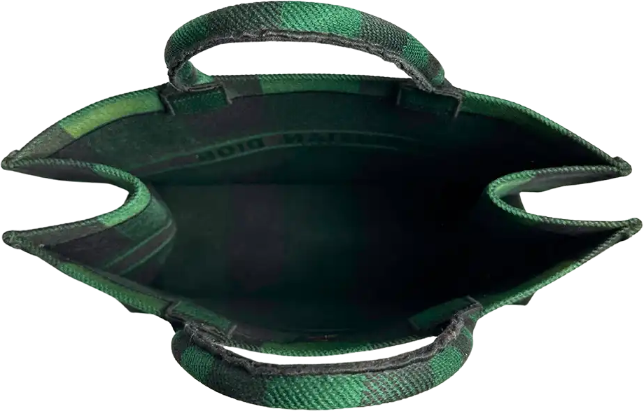 Dior Dior Book Tote Large Check Leaf green / black / very good Groen