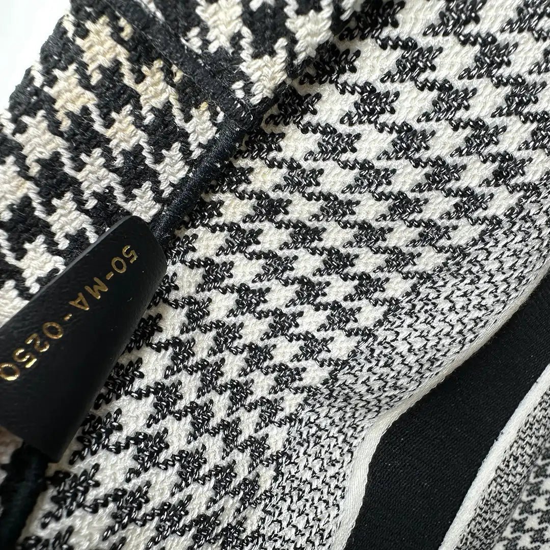 Dior Dior Booktote medium houndstooth black white/ very good Zwart