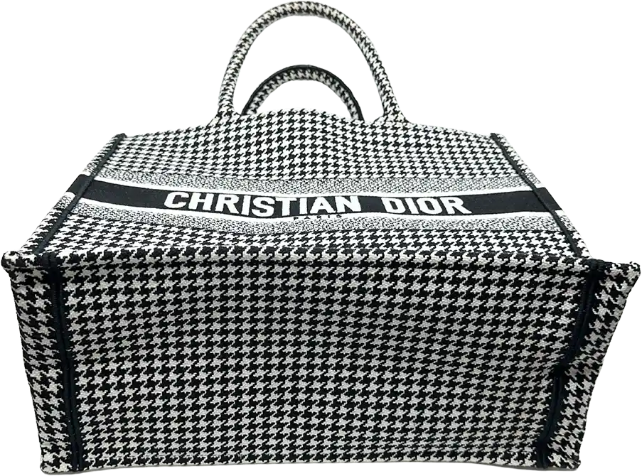 Dior Dior Booktote medium houndstooth black white/ very good Zwart