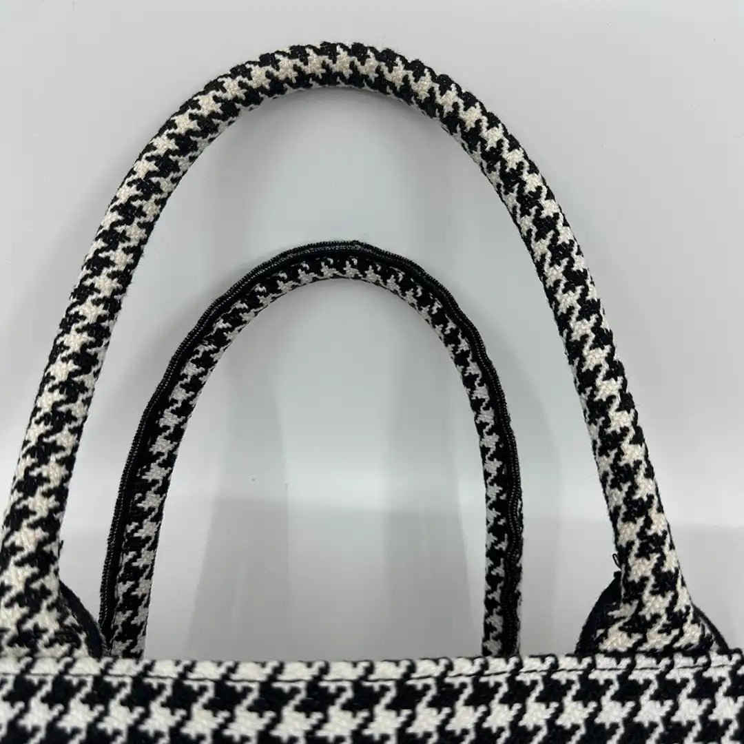 Dior Dior Booktote medium houndstooth black white/ very good Zwart