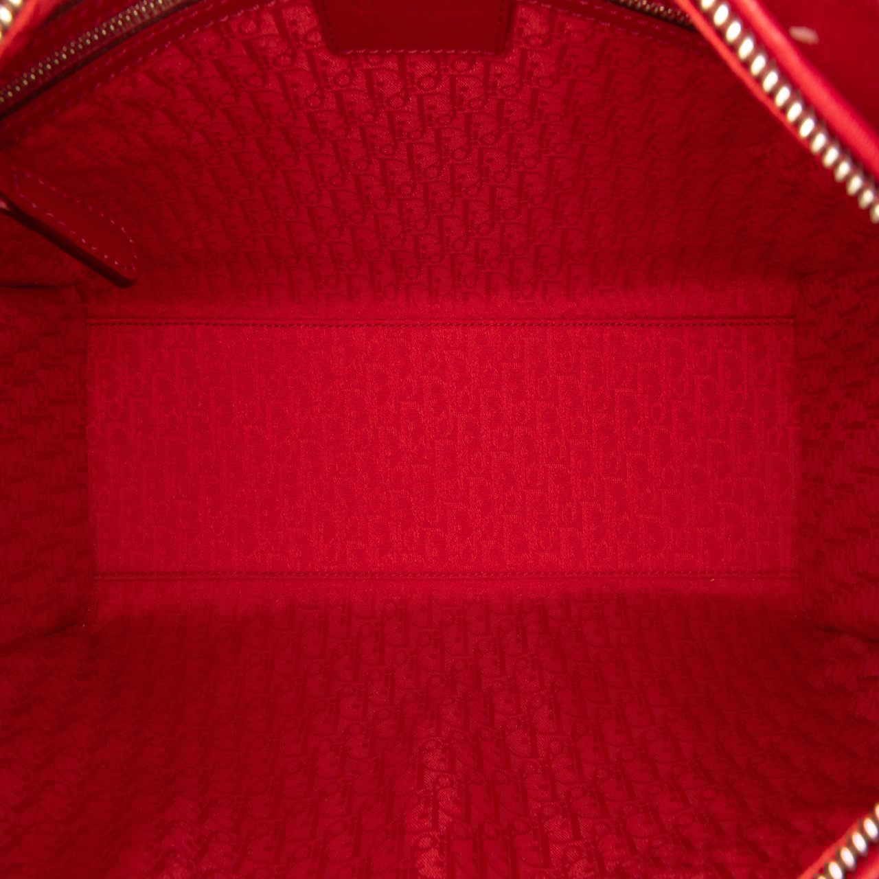 Dior Large Patent Cannage Lady Dior Rood