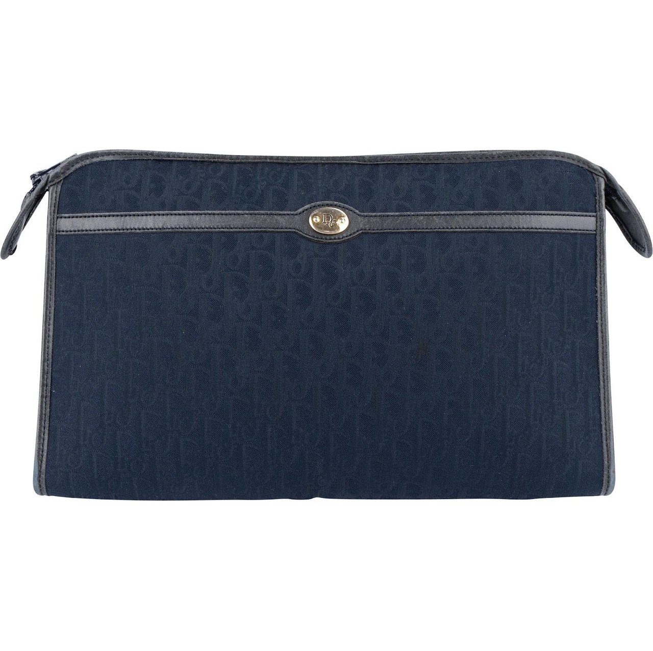 Dior Christian Dior Trotter Monogram Clutch Navy