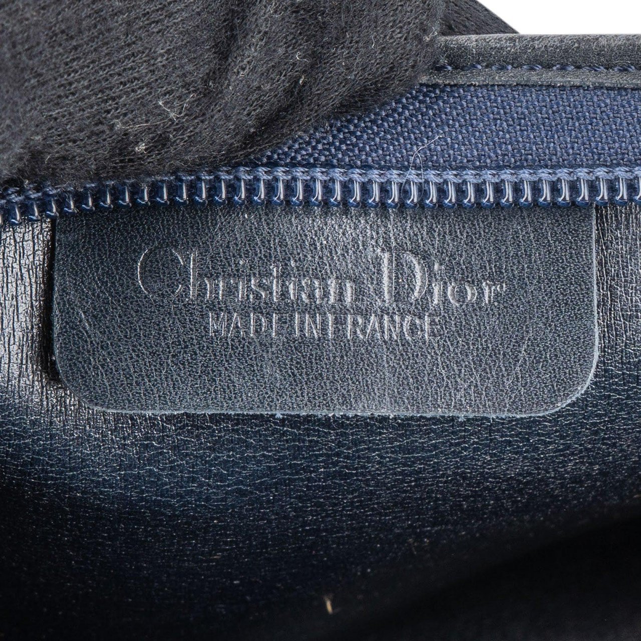 Dior Christian Dior Trotter Monogram Clutch Navy