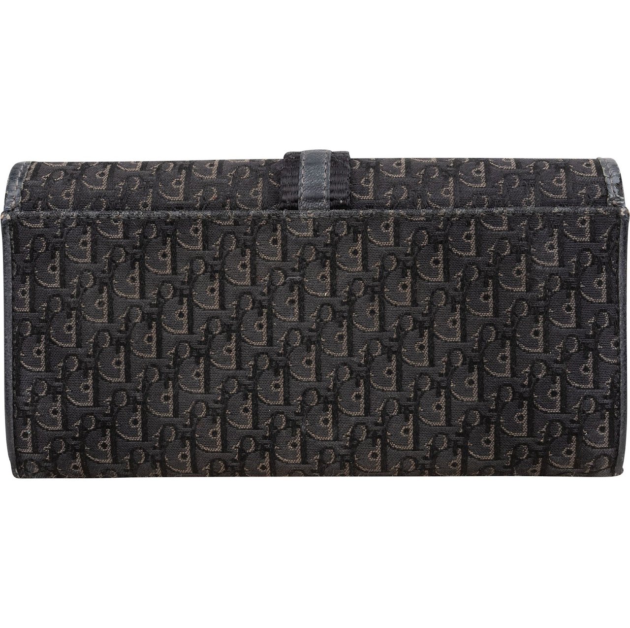 Dior Christian Dior Trotter Monogram Buckle Wallet Zwart