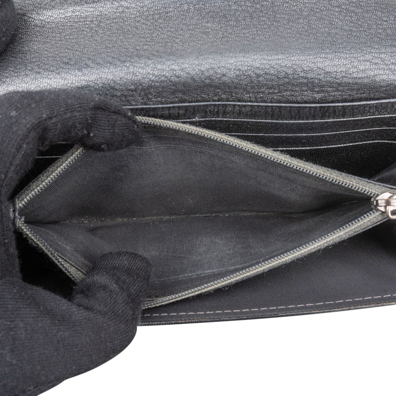 Dior Christian Dior Trotter Monogram Buckle Wallet Zwart