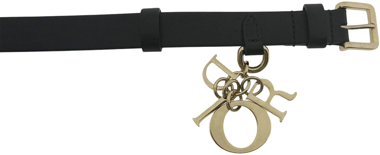 Dior Christian Dior Miss Dior Gürtel aus glattem Kalbsleder 80 Schwarz / neuwertig Zwart
