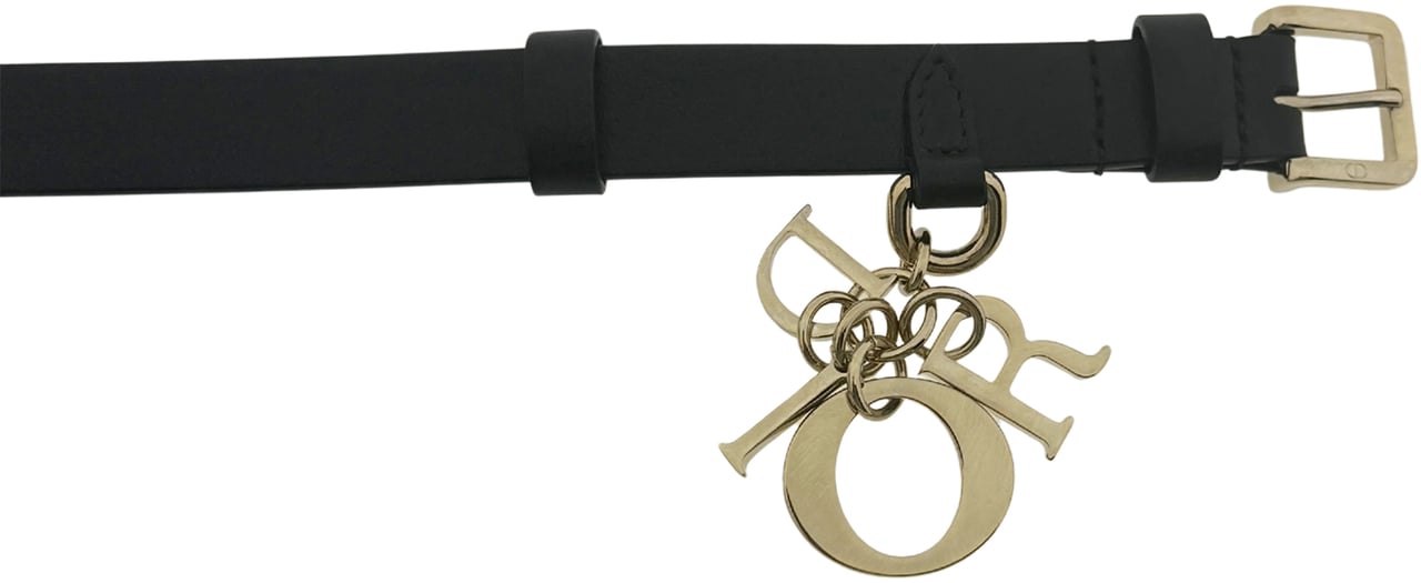 Dior Christian Dior Miss Dior belt in smooth calfskin leather, size 80, black Zwart