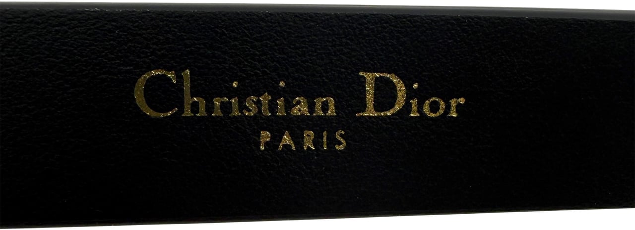 Dior Christian Dior Miss Dior belt in smooth calfskin leather, size 80, black Zwart