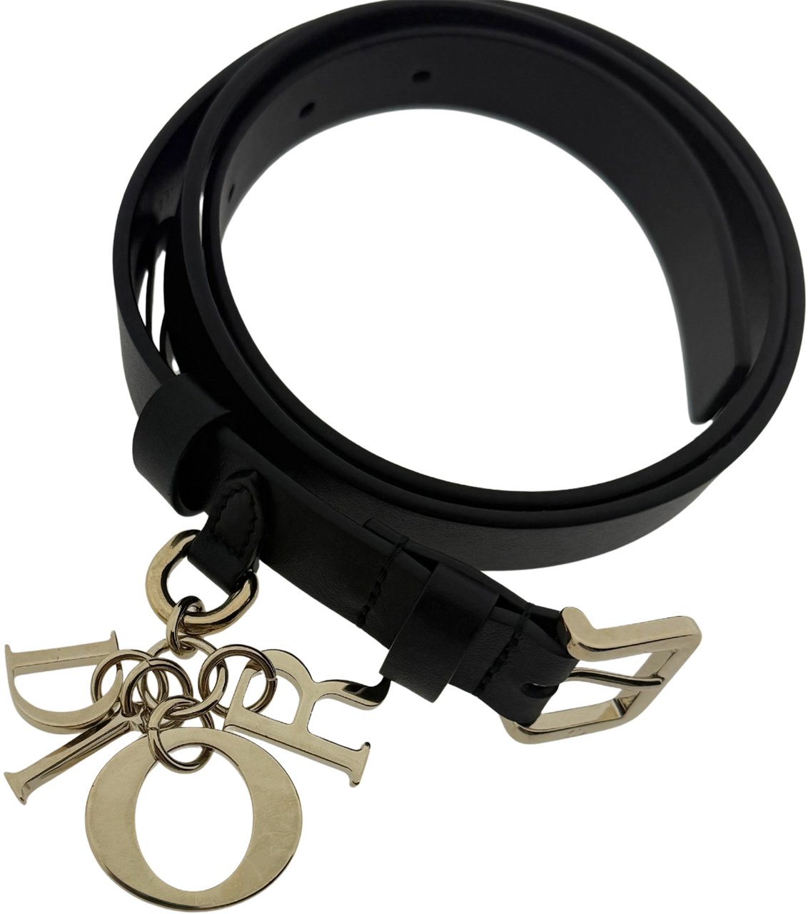 Dior Christian Dior Miss Dior belt in smooth calfskin leather, size 80, black Zwart