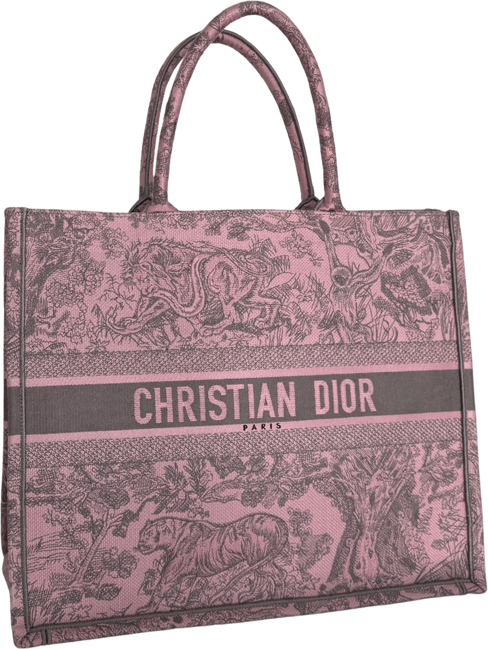 Dior Dior Große Book Tote Toile de Jouy Rosa / neuwertig Roze