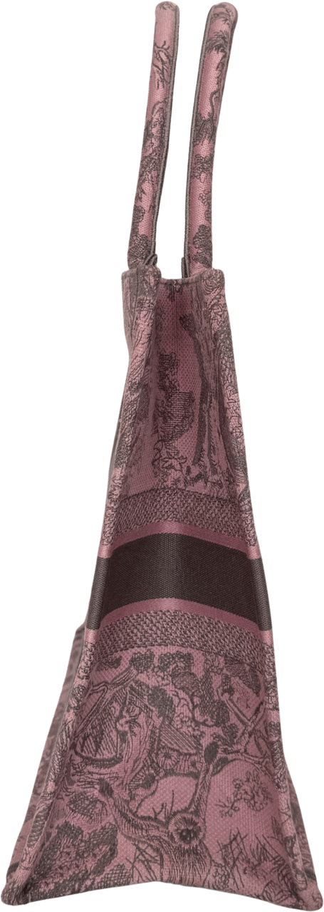 Dior Dior Große Book Tote Toile de Jouy Rosa / neuwertig Roze