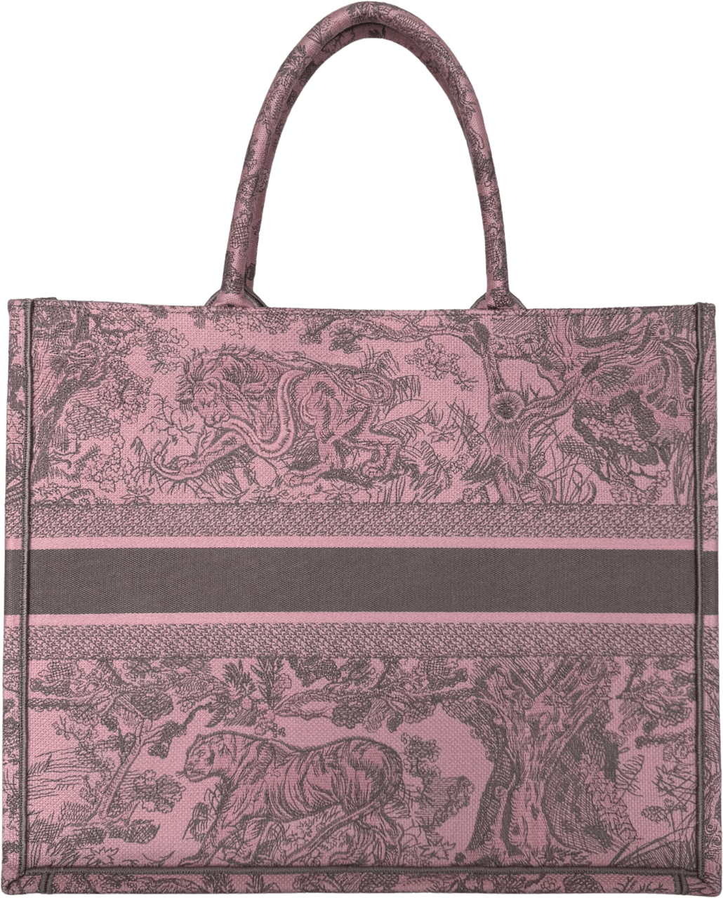 Dior Dior Große Book Tote Toile de Jouy Rosa / neuwertig Roze