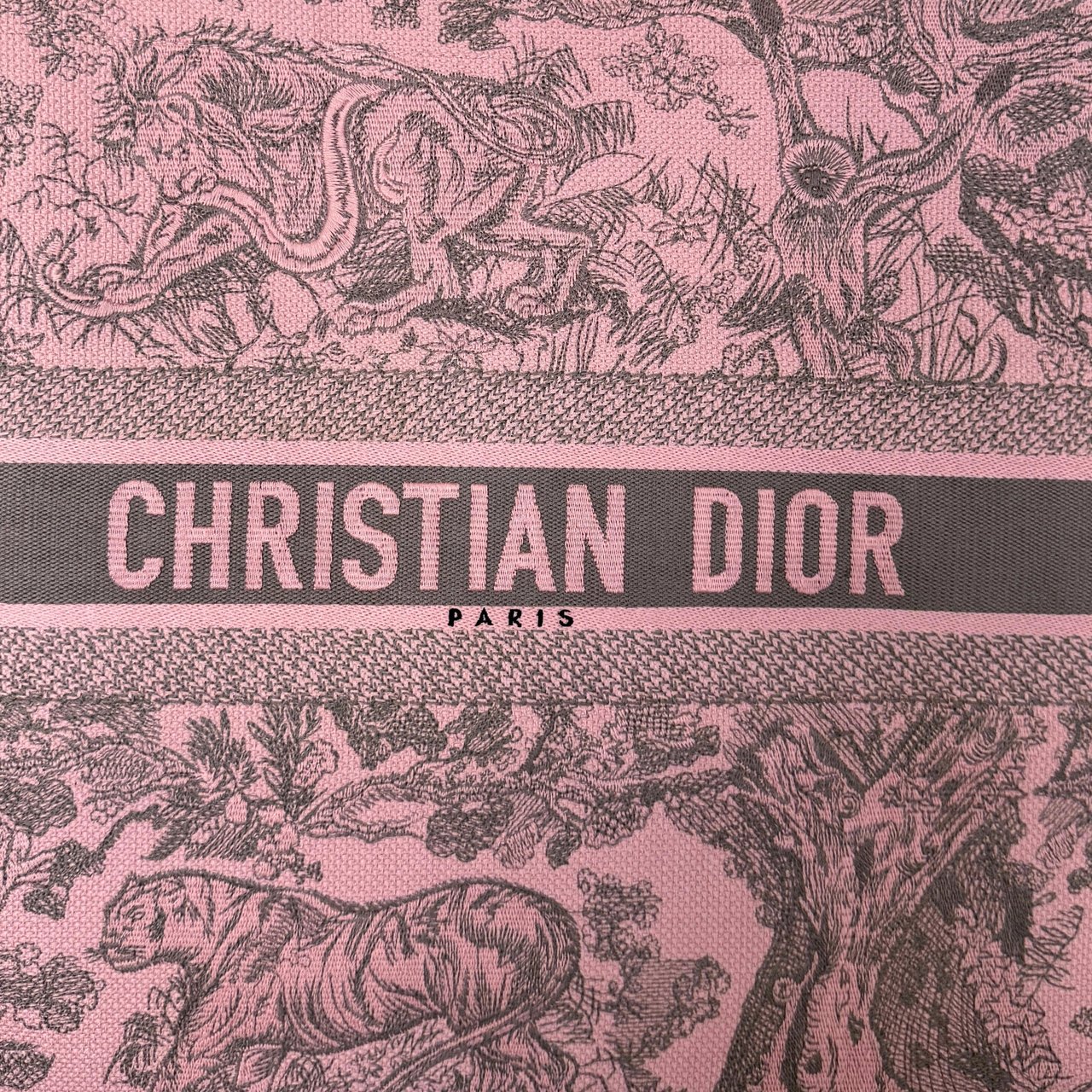 Dior Dior Große Book Tote Toile de Jouy Rosa / neuwertig Roze