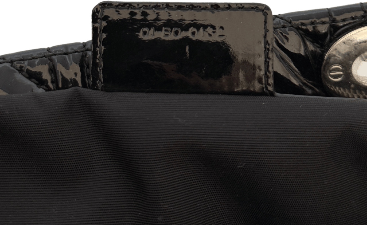 Dior Christian Dior Soft Lady Dior Shopper Cannage Lackleder Schwarz / gut Zwart