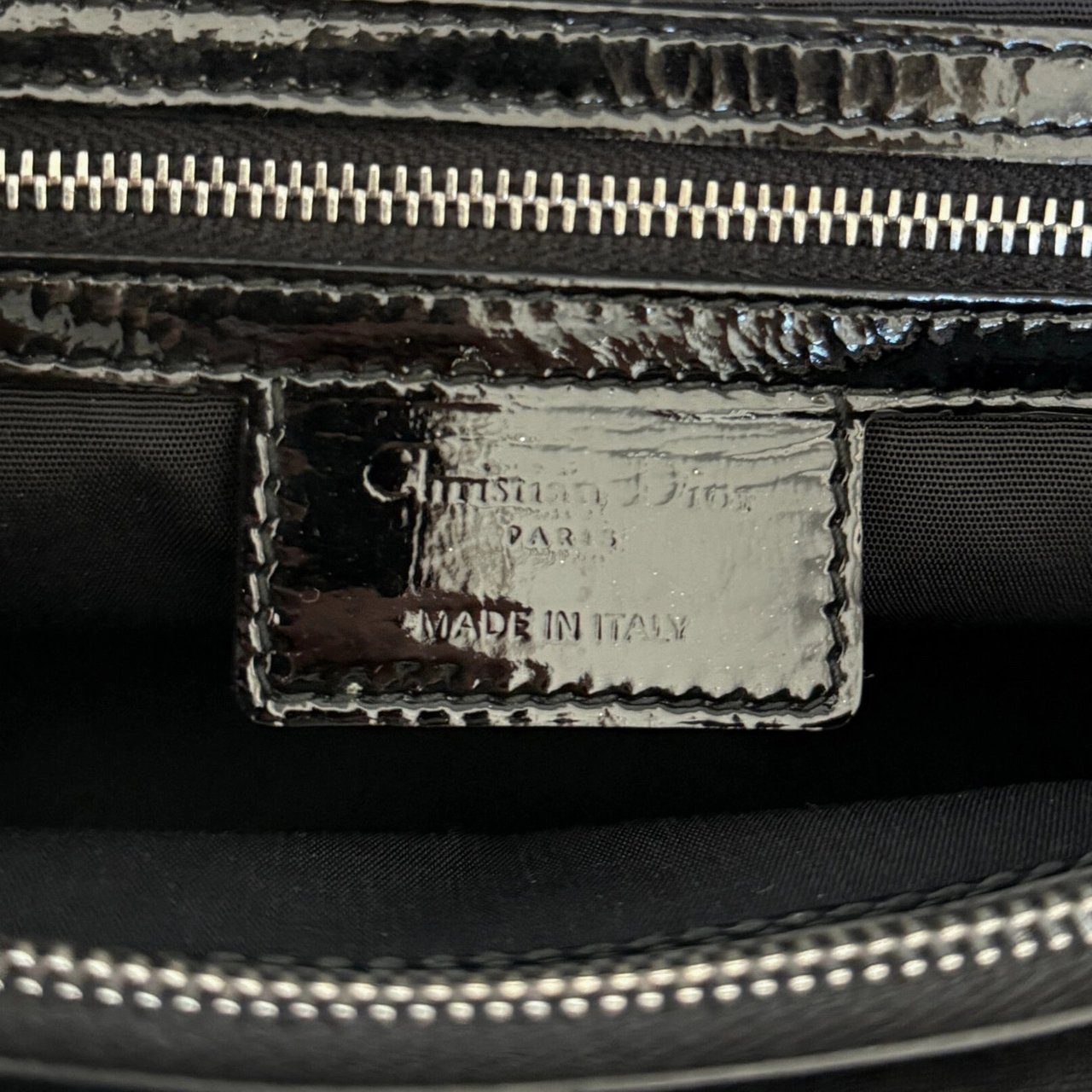 Dior Christian Dior Soft Lady Dior Shopper Cannage Lackleder Schwarz / gut Zwart