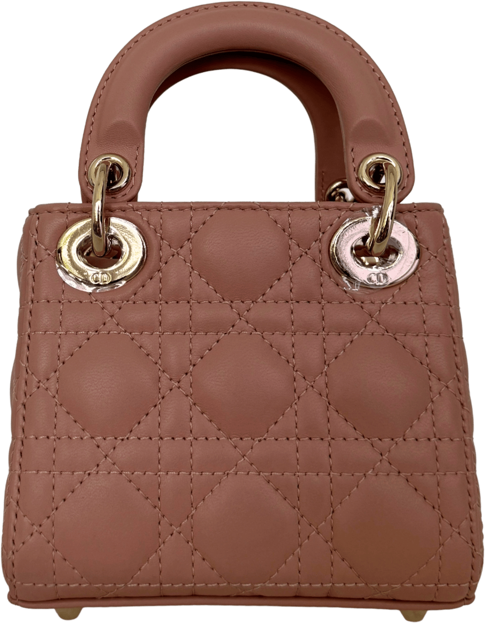 Dior Dior Lady Dior Microtasche Lammleder Rose de Vents Fullset / sehr gut Roze